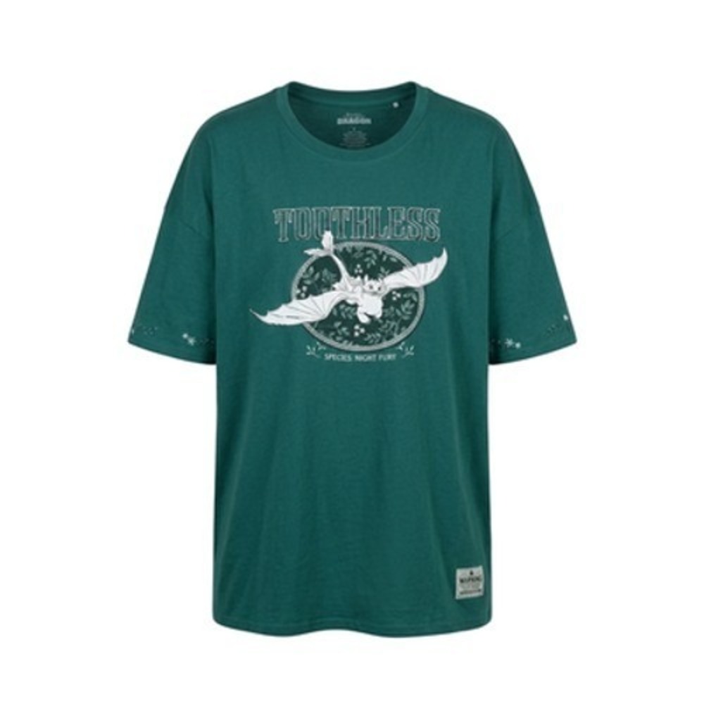 BoxLunch Top Women 5 Green Toothless How To Train Your Dragon Graphic Tee Plus